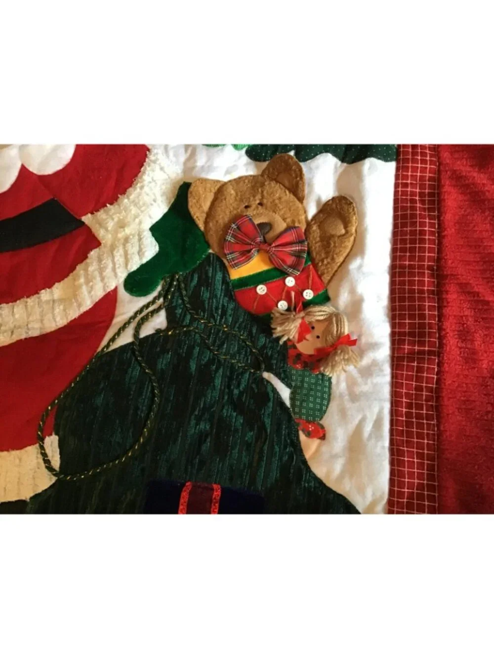 Santa Claus 3D 58x48 Christmas Throw Blanket Vintage 1990s
